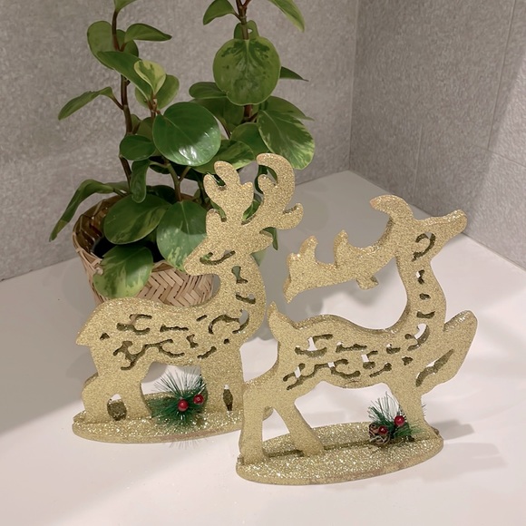 Christmas Decor. Golden reindeer. - Picture 1 of 4